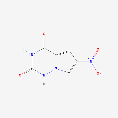 6-nitro-1H-pyrrolo[2,1-f][1,2,4]triazine-2,4-dione (CAS: 1245644-73-8) - Chemical Structure and Molecular Formula 