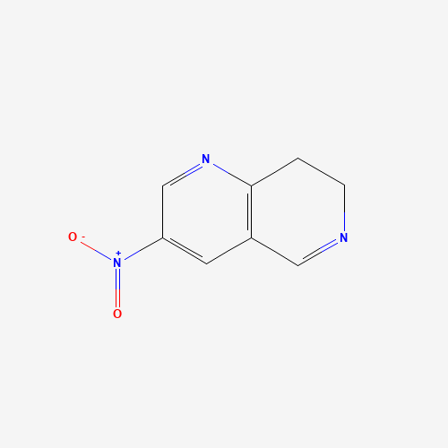 3-nitro-7,8-dihydro-1,6-naphthyridine (CAS: 1430218-31-7) - Chemical Structure and Molecular Formula 