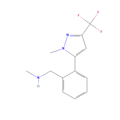 N-methyl-1-[2-[2-methyl-5-(trifluoromethyl)pyrazol-3-yl]phenyl]methanamine (CAS: 898598-62-4) - Related Chemical Product