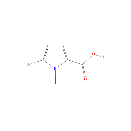 5-bromo-1-methylpyrrole-2-carboxylic acid (CAS: 865186-82-9) - Chemical Structure and Molecular Formula 