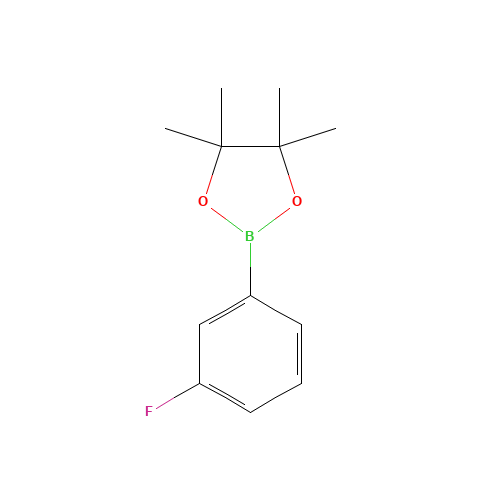 2-(3-fluorophenyl)-4,4,5,5-tetramethyl-1,3,2-dioxaborolane (CAS: 936618-92-7) - Chemical Structure and Molecular Formula 