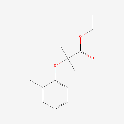 ethyl 2-methyl-2-(2-methylphenoxy)propanoate (CAS: 71659-82-0) - Chemical Structure and Molecular Formula 
