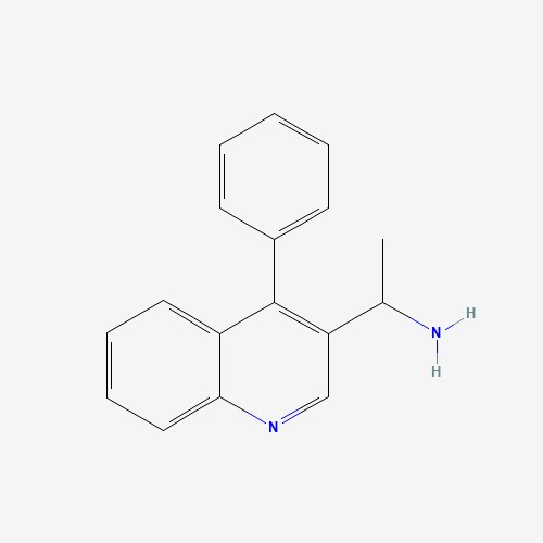 1-(4-phenylquinolin-3-yl)ethanamine (CAS: 1374187-81-1) - Chemical Structure and Molecular Formula 