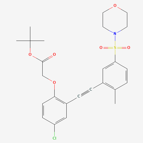 tert-butyl 2-[4-chloro-2-[2-(2-methyl-5-morpholin-4-ylsulfonylphenyl)ethynyl]phenoxy]acetate (CAS: 1240287-57-3) - Related Chemical Product