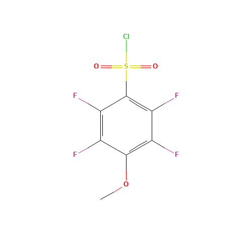 2,3,5,6-tetrafluoro-4-methoxybenzenesulfonyl chloride (CAS: 40586-69-4) - Chemical Structure and Molecular Formula 