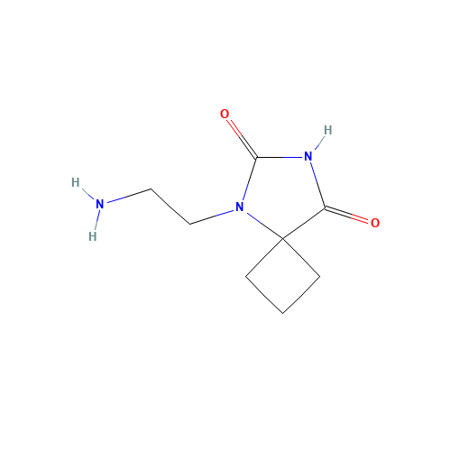 5-(2-aminoethyl)-5,7-diazaspiro[3.4]octane-6,8-dione (CAS: 893433-65-3) - Chemical Structure and Molecular Formula 