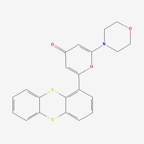 2-morpholin-4-yl-6-thianthren-1-ylpyran-4-one (CAS: 587871-26-9) - Chemical Structure and Molecular Formula 