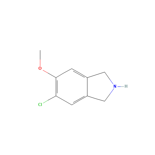 5-chloro-6-methoxy-2,3-dihydro-1H-isoindole (CAS: 905362-56-3) - Chemical Structure and Molecular Formula 