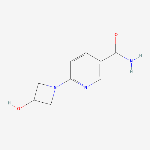 6-(3-hydroxyazetidin-1-yl)pyridine-3-carboxamide (CAS: 1429414-78-7) - Chemical Structure and Molecular Formula 