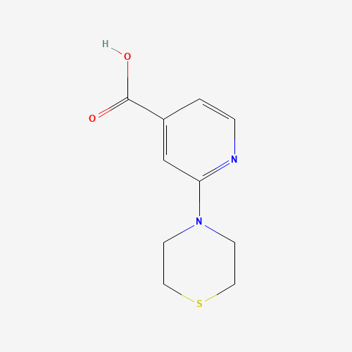 2-thiomorpholin-4-ylpyridine-4-carboxylic acid (CAS: 884507-29-3) - Chemical Structure and Molecular Formula 