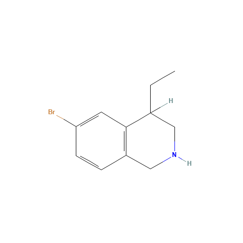 6-bromo-4-ethyl-1,2,3,4-tetrahydroisoquinoline (CAS: 1243816-96-7) - Chemical Structure and Molecular Formula 