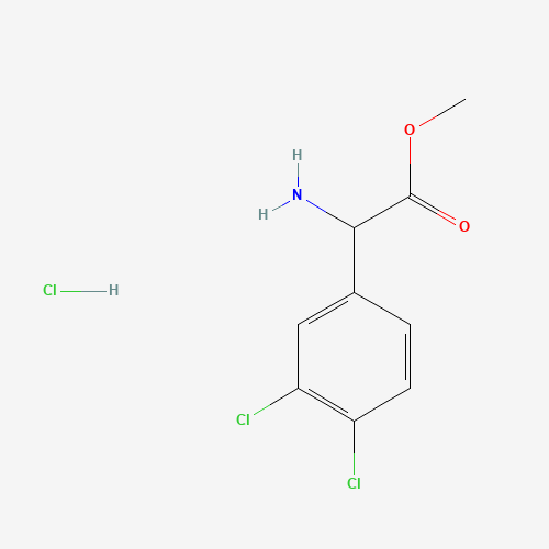 methyl 2-amino-2-(3,4-dichlorophenyl)acetate;hydrochloride (CAS: 1078611-21-8) - Chemical Structure and Molecular Formula 