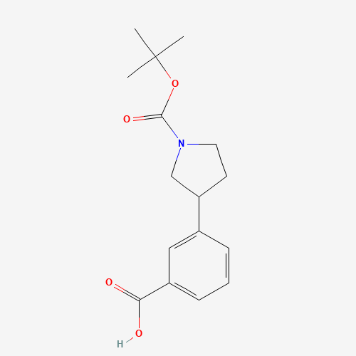 3-[1-[(2-methylpropan-2-yl)oxycarbonyl]pyrrolidin-3-yl]benzoic acid (CAS: 889953-23-5) - Related Chemical Product
