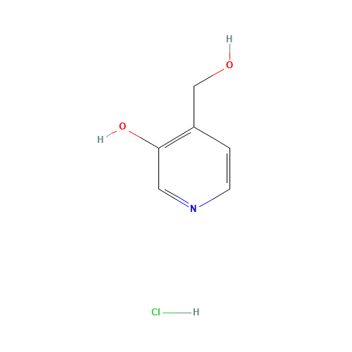 4-(hydroxymethyl)pyridin-3-ol;hydrochloride (CAS: 67992-19-2) - Chemical Structure and Molecular Formula 
