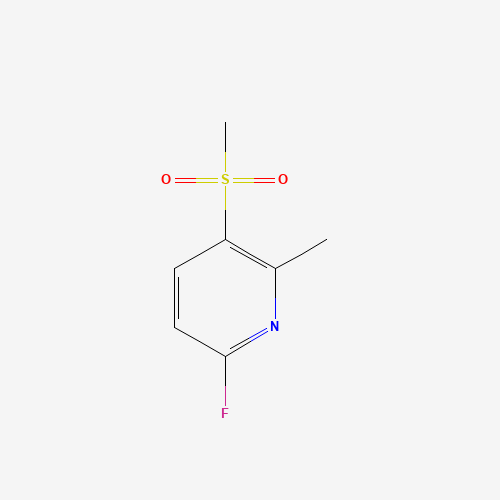 6-fluoro-2-methyl-3-methylsulfonylpyridine (CAS: 1037764-87-6) - Chemical Structure and Molecular Formula 