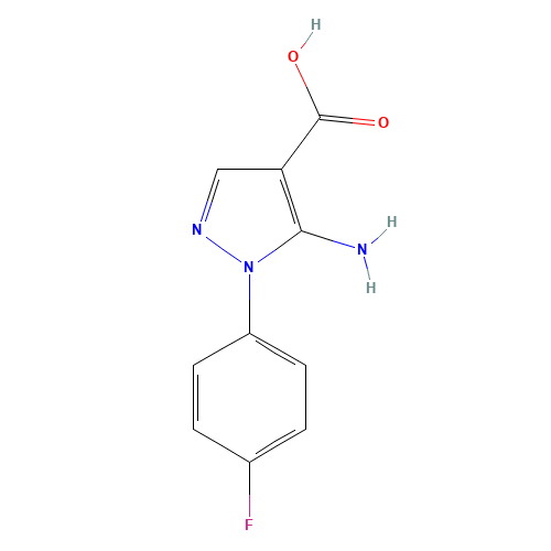 5-amino-1-(4-fluorophenyl)pyrazole-4-carboxylic acid (CAS: 187949-90-2) - Chemical Structure and Molecular Formula 