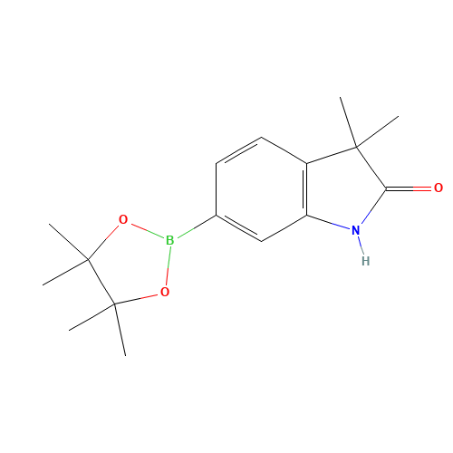 3,3-dimethyl-6-(4,4,5,5-tetramethyl-1,3,2-dioxaborolan-2-yl)-1H-indol-2-one (CAS: 1190861-74-5) - Related Chemical Product