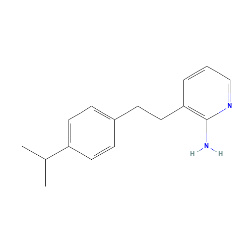 3-[2-(4-propan-2-ylphenyl)ethyl]pyridin-2-amine (CAS: 1358754-16-1) - Chemical Structure and Molecular Formula 