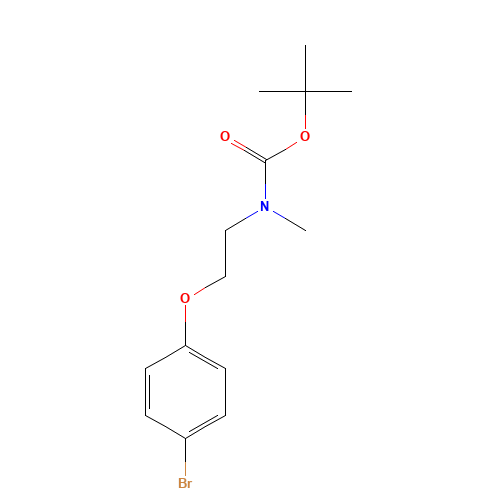 tert-butyl N-[2-(4-bromophenoxy)ethyl]-N-methylcarbamate (CAS: 1364423-55-1) - Chemical Structure and Molecular Formula 
