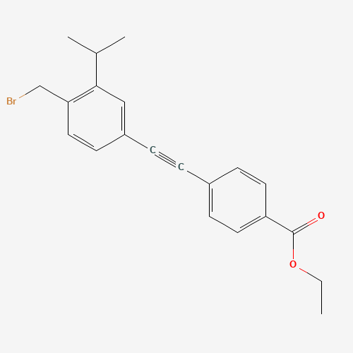 ethyl 4-[2-[4-(bromomethyl)-3-propan-2-ylphenyl]ethynyl]benzoate (CAS: 345965-95-9) - Related Chemical Product