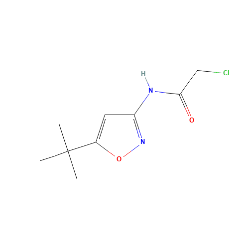 N-(5-tert-butyl-1,2-oxazol-3-yl)-2-chloroacetamide (CAS: 55809-27-3) - Chemical Structure and Molecular Formula 