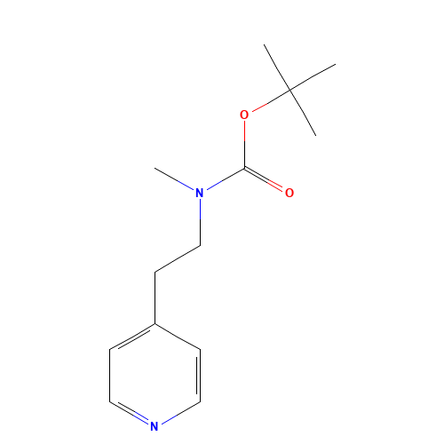 tert-butyl N-methyl-N-(2-pyridin-4-ylethyl)carbamate (CAS: 165528-83-6) - Chemical Structure and Molecular Formula 