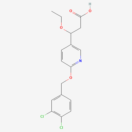 3-[6-[(3,4-dichlorophenyl)methoxy]pyridin-3-yl]-3-ethoxypropanoic acid (CAS: 1202576-21-3) - Related Chemical Product