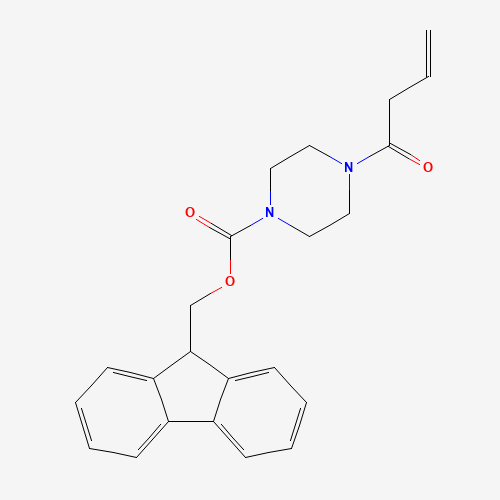 9H-fluoren-9-ylmethyl 4-but-3-enoylpiperazine-1-carboxylate (CAS: 876728-43-7) - Chemical Structure and Molecular Formula 