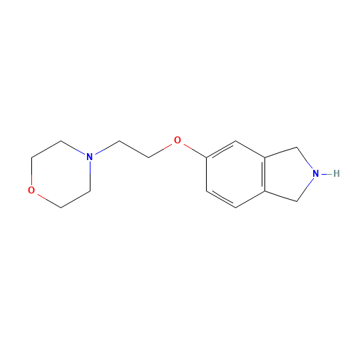 4-[2-(2,3-dihydro-1H-isoindol-5-yloxy)ethyl]morpholine (CAS: 850875-74-0) - Chemical Structure and Molecular Formula 