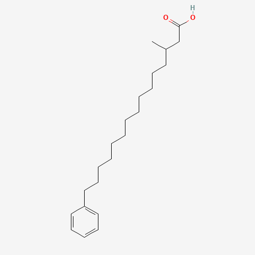 3-methyl-15-phenylpentadecanoic acid (CAS: 116754-80-4) - Chemical Structure and Molecular Formula 