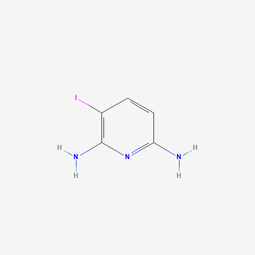 3-iodopyridine-2,6-diamine (CAS: 856851-34-8) - Chemical Structure and Molecular Formula 