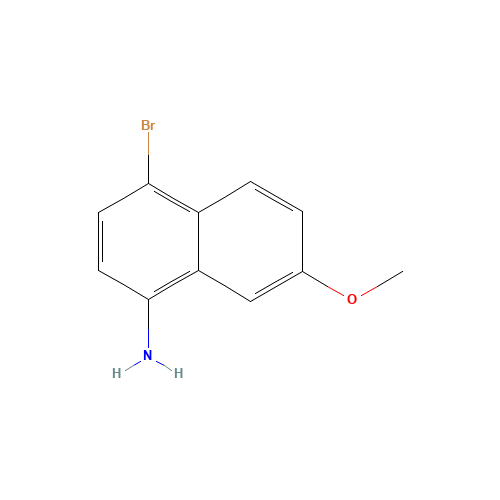 4-bromo-7-methoxynaphthalen-1-amine (CAS: 878672-02-7) - Chemical Structure and Molecular Formula 