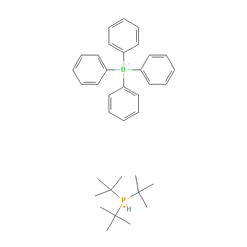 tetraphenylboranuide;tritert-butylphosphanium (CAS: 131322-08-2) - Chemical Structure and Molecular Formula 