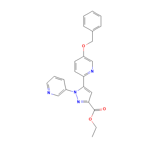 ethyl 5-(5-phenylmethoxypyridin-2-yl)-1-pyridin-3-ylpyrazole-3-carboxylate (CAS: 858598-15-9) - Related Chemical Product
