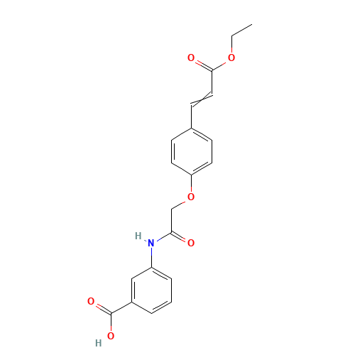 3-[[2-[4-(3-ethoxy-3-oxoprop-1-enyl)phenoxy]acetyl]amino]benzoic acid (CAS: 649774-05-0) - Related Chemical Product