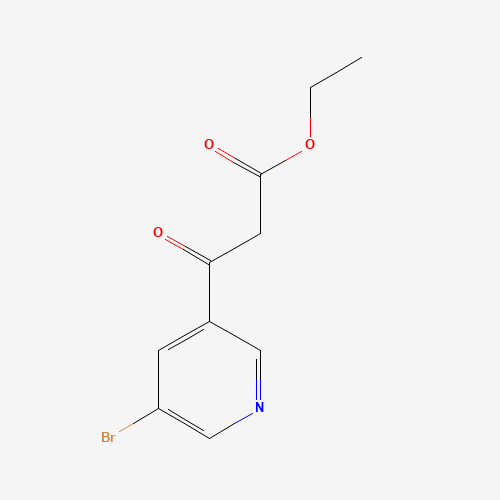 ethyl 3-(5-bromopyridin-3-yl)-3-oxopropanoate (CAS: 883107-60-6) - Chemical Structure and Molecular Formula 