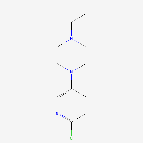 1-(6-chloropyridin-3-yl)-4-ethylpiperazine (CAS: 364794-24-1) - Chemical Structure and Molecular Formula 