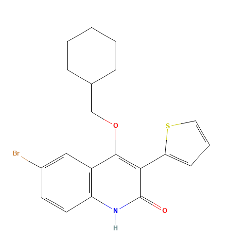 6-bromo-4-(cyclohexylmethoxy)-3-thiophen-2-yl-1H-quinolin-2-one (CAS: 1263051-77-9) - Related Chemical Product