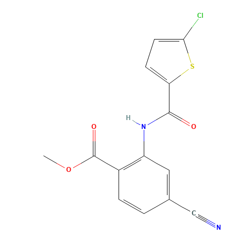 methyl 2-[(5-chlorothiophene-2-carbonyl)amino]-4-cyanobenzoate (CAS: 929214-61-9) - Related Chemical Product
