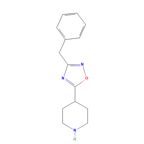 3-benzyl-5-piperidin-4-yl-1,2,4-oxadiazole (CAS: 280110-72-7) - Chemical Structure and Molecular Formula 