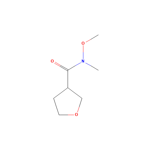 N-methoxy-N-methyloxolane-3-carboxamide (CAS: 766539-67-7) - Chemical Structure and Molecular Formula 