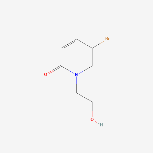5-bromo-1-(2-hydroxyethyl)pyridin-2-one (CAS: 1051315-77-5) - Chemical Structure and Molecular Formula 