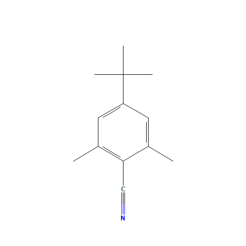 4-tert-butyl-2,6-dimethylbenzonitrile (CAS: 88166-76-1) - Chemical Structure and Molecular Formula 
