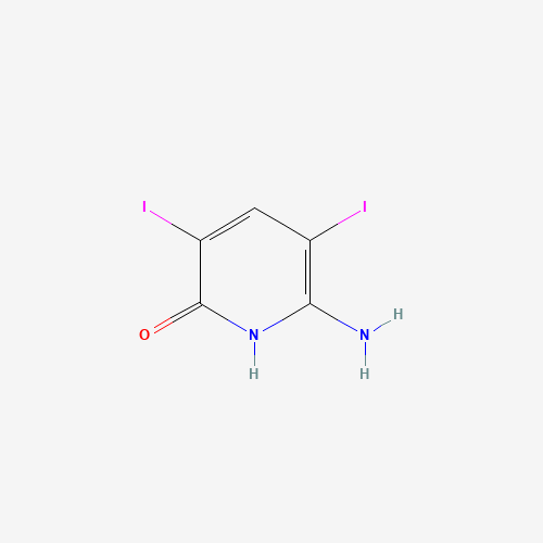 6-amino-3,5-diiodo-1H-pyridin-2-one (CAS: 856965-98-5) - Chemical Structure and Molecular Formula 