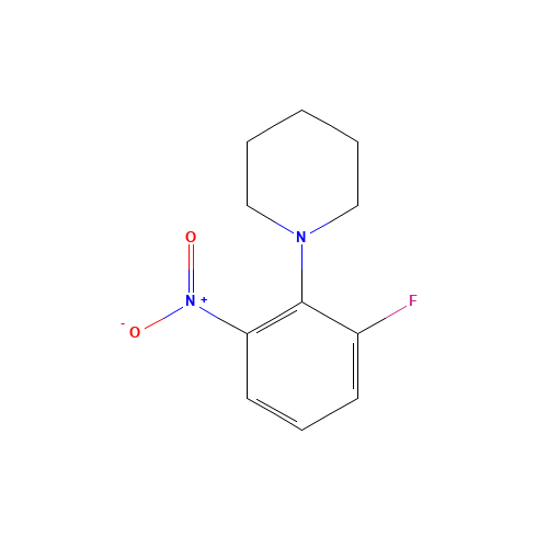 1-(2-fluoro-6-nitrophenyl)pyrrolidine (CAS: 1233952-03-8) - Chemical Structure and Molecular Formula 