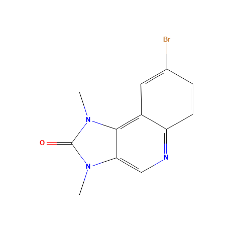 8-bromo-1,3-dimethylimidazo[4,5-c]quinolin-2-one (CAS: 1289188-02-8) - Chemical Structure and Molecular Formula 