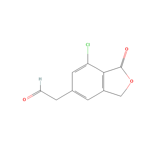 2-(7-chloro-1-oxo-3H-2-benzofuran-5-yl)acetaldehyde (CAS: 1374572-92-5) - Chemical Structure and Molecular Formula 