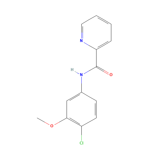 N-(4-chloro-3-methoxyphenyl)pyridine-2-carboxamide (CAS: 1161205-04-4) - Chemical Structure and Molecular Formula 