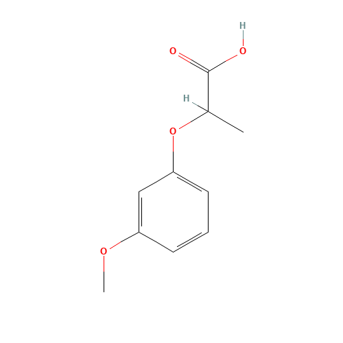 2-(3-methoxyphenoxy)propanoic acid (CAS: 7309-52-6) - Chemical Structure and Molecular Formula 