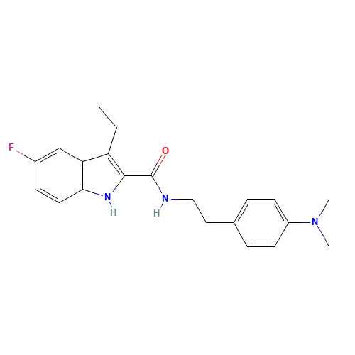 N-[2-[4-(dimethylamino)phenyl]ethyl]-3-ethyl-5-fluoro-1H-indole-2-carboxamide (CAS: 868273-09-0) - Related Chemical Product